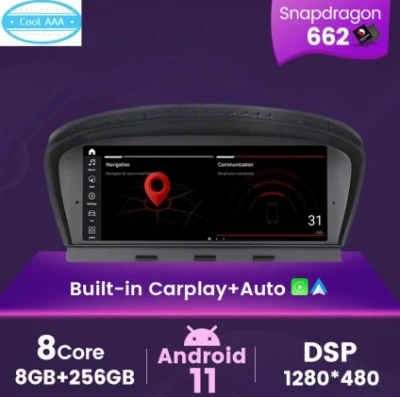 Para BMW Serie 3 E90/serie 5 E60 actualización Android navegación de pantalla grande para coche Qualcomm 8 Core 662 8 + 256g CCC Cic