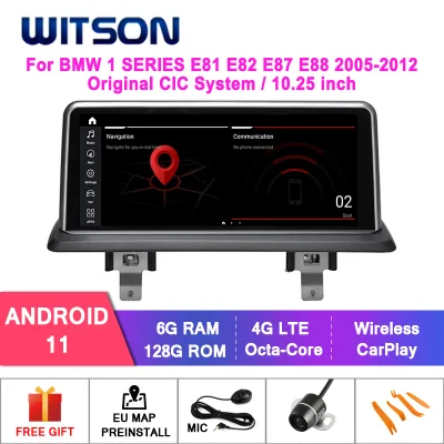 Multimedia del coche de la pantalla grande de Witson Android 11 para BMW Serie 1 E81 E82 E87 E88 2005